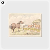 Five Horses near a Brook
 - ジョン フレデリック ヘリング Postcard.