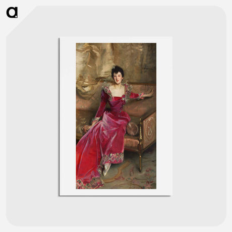 アートポストカード-Mrs. Hugh Hammersley - ジョン シンガー サージェント Postcard.