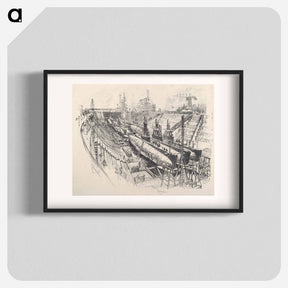 アートポスター-Submarines in Dry Dock
 - ジョセフ ペネル Poster.