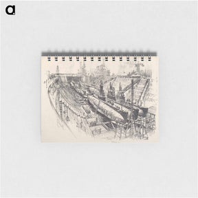 アートメモ帳-Submarines in Dry Dock
 - ジョセフ ペネル Memo.