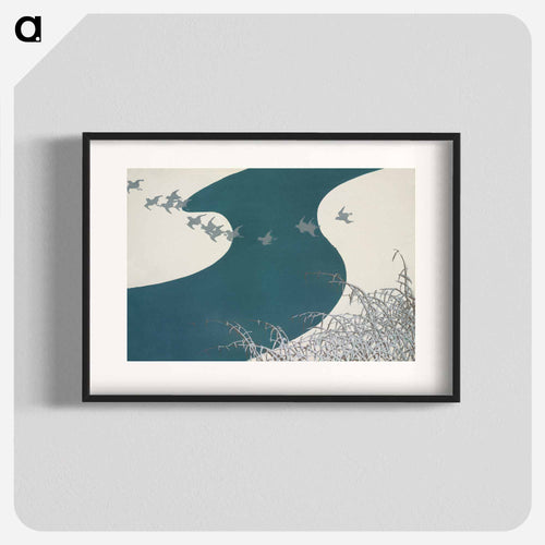 Birds from Momoyogusa–Flowers of a Hundred Generations - 神坂 雪佳 Poster.