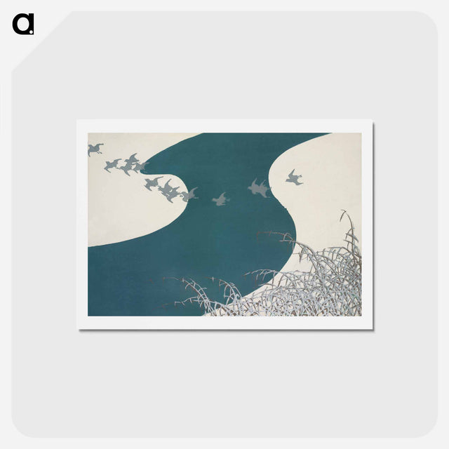 アートポストカード-Birds from Momoyogusa–Flowers of a Hundred Generations - 神坂 雪佳 Postcard.