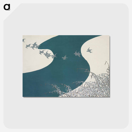 アートポストカード-Birds from Momoyogusa–Flowers of a Hundred Generations - 神坂 雪佳 Postcard.