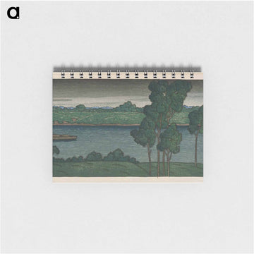 Furukawa Embankment at Dusk (Kure yuku Furukawa-zutsumi) - 川瀬 巴水 Memo.