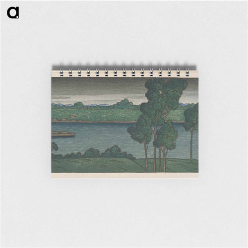 Furukawa Embankment at Dusk (Kure yuku Furukawa-zutsumi) - 川瀬 巴水 Memo.