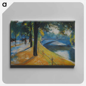 アートパネル-Brücke über den Landwehrkanal - レッサー ユリィ Canvas.