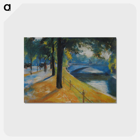 アートポストカード-Brücke über den Landwehrkanal - レッサー ユリィ Postcard.