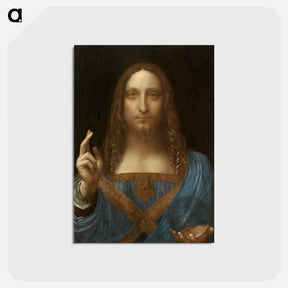 アートポストカード-Salvator Mundi - レオナルド ダ ヴィンチ Postcard.