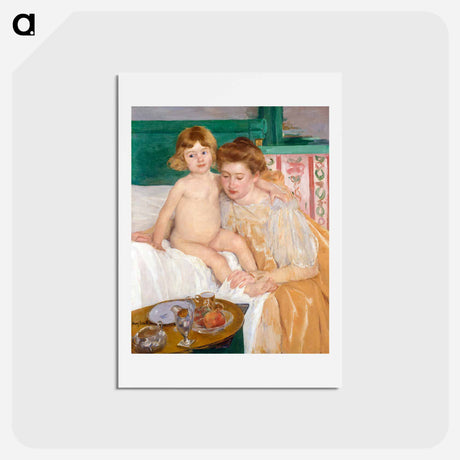 アートポストカード-Mother and Child (Baby Getting Up from His Nap) - メアリー カサット Postcard.