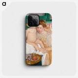 Mother and Child (Baby Getting Up from His Nap) - Mary Cassatt Phone Case.