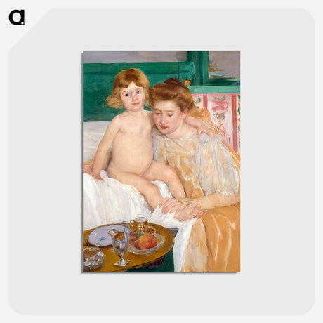 アートポストカード-Mother and Child (Baby Getting Up from His Nap) - メアリー カサット Postcard.