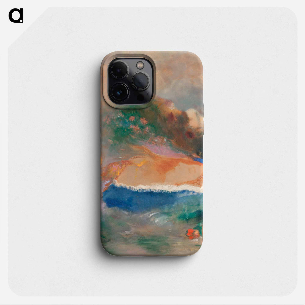 Ophelia with a Blue Wimple in the Water - Odilon Redon Phone Case.