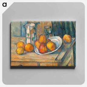 アートパネル-Still Life with Milk Jug and Fruit - ポール セザンヌ Canvas.