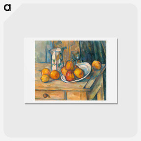 アートポストカード-Still Life with Milk Jug and Fruit - ポール セザンヌ Postcard.