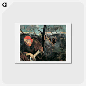 アートポストカード-Christ on the Mount of Olives - ポール ゴーギャン Postcard.