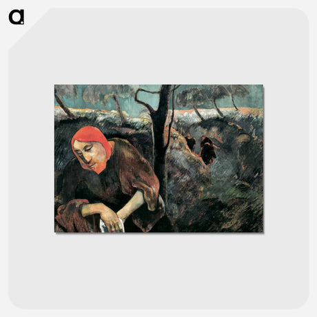 アートポストカード-Christ on the Mount of Olives - ポール ゴーギャン Postcard.