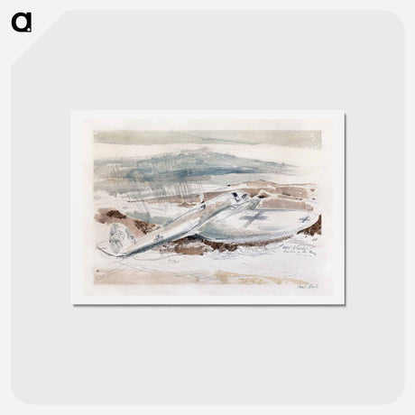 アートポストカード-The Raider on the Moors - ポール ナッシュ Postcard.