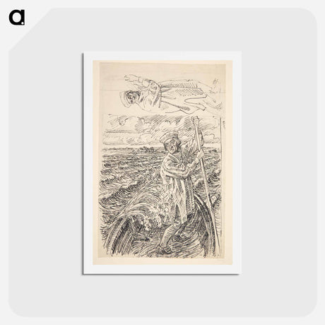 アートポストカード-The priest Hans Madsen is moving over to Horneland
 - ピーター ハンセン Postcard.