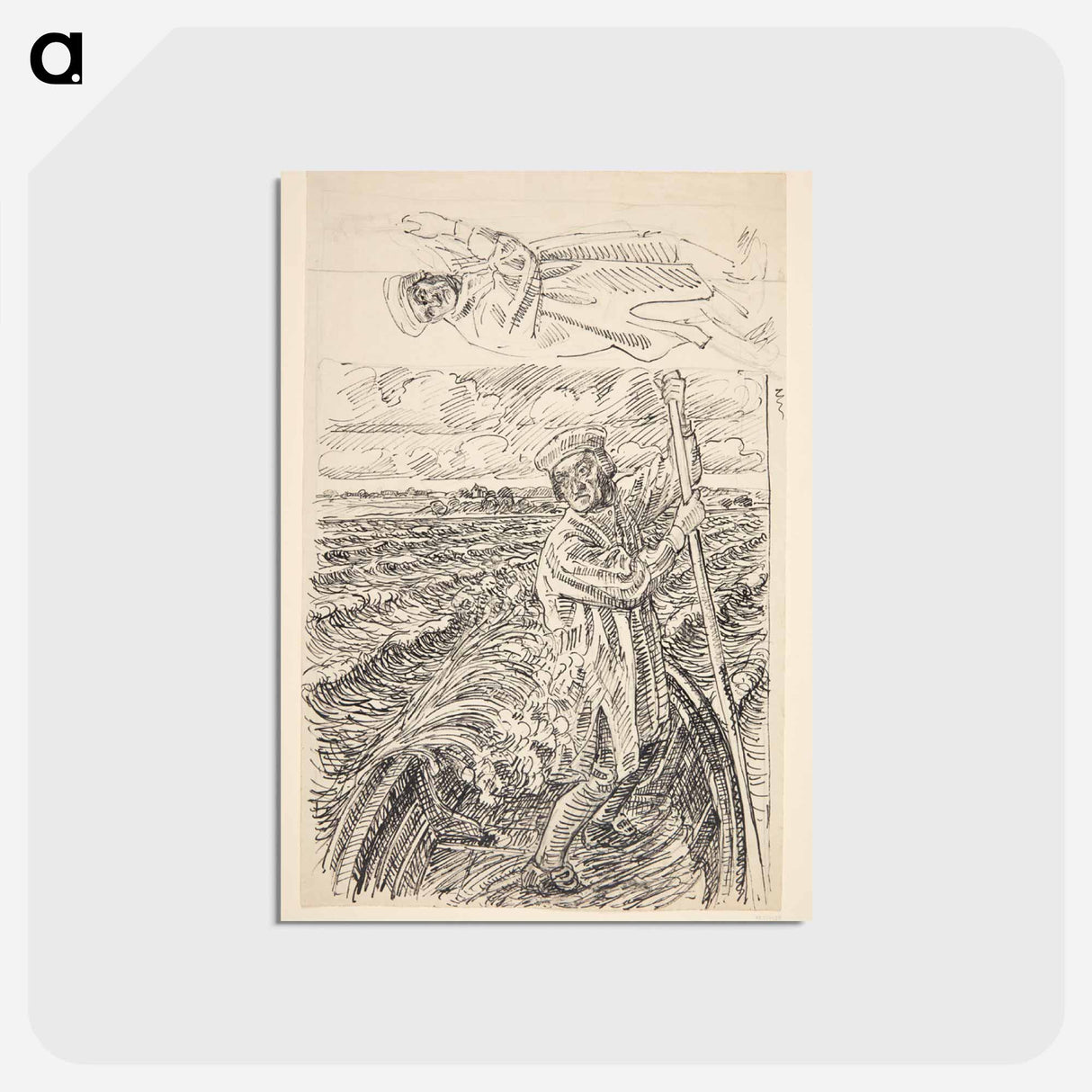 アートポストカード-The priest Hans Madsen is moving over to Horneland
 - ピーター ハンセン Postcard.