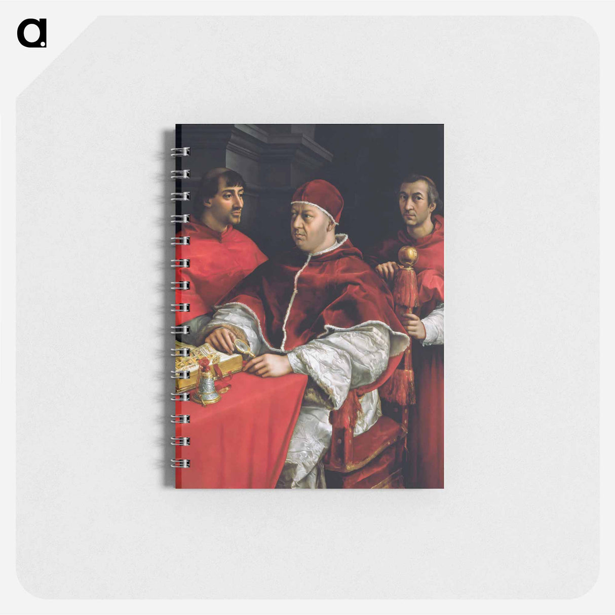 Portrait of Pope Leo X and his cousins, cardinals Giulio de' Medici and Luigi de' Rossi - ラファエロ サンティ Memo.