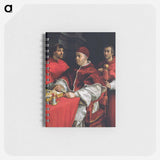 Portrait of Pope Leo X and his cousins, cardinals Giulio de' Medici and Luigi de' Rossi - ラファエロ サンティ Memo.