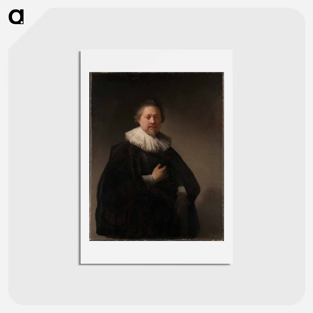アートポストカード-Portrait of a Man, probably a Member of the Van Beresteyn Family - レンブラント ファン レイン Postcard.