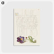 アートポストカード-Ladybird and European Wild Pansy
 - 書道のお手本 Postcard.