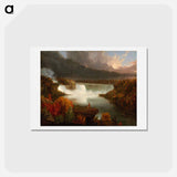 アートポストカード-Distant View of Niagara Falls - トーマス コール Postcard.