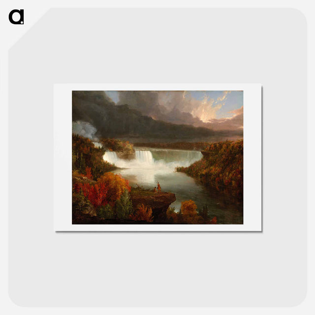 アートポストカード-Distant View of Niagara Falls - トーマス コール Postcard.
