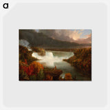 アートポストカード-Distant View of Niagara Falls - トーマス コール Postcard.