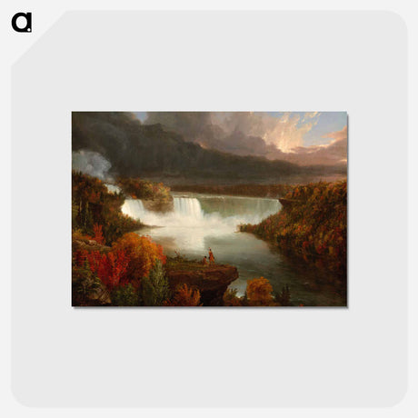アートポストカード-Distant View of Niagara Falls - トーマス コール Postcard.