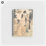 アートメモ帳-Young Lady with Drum and Man with Fan Saluting Her
 - 歌川 豊国 Memo.