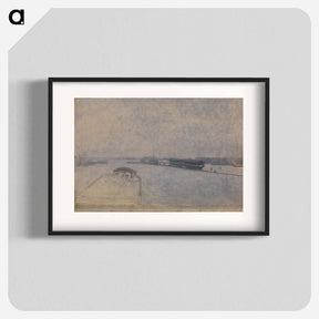 アートポスター-The Harbor of Copenhagen seen from Kvæsthusgade - ヴィルヘルム ハンマースホイ Poster.