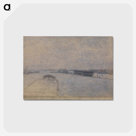 アートポストカード-The Harbor of Copenhagen seen from Kvæsthusgade - ヴィルヘルム ハンマースホイ Postcard.