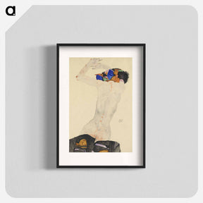アートポスター-Rückenakt mit buntem Tuch
 - ウィーン博物館 Poster.