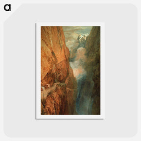 アートポストカード-The Passage of the St. Gothard - ウィリアム ターナー Postcard.