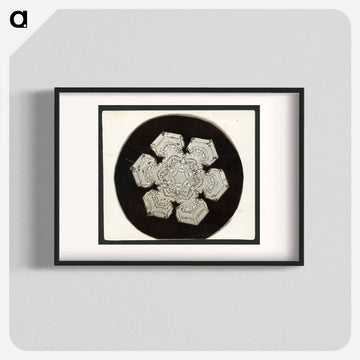 Wilson Bentley Photomicrograph of Stellar Snowflake No. 1055 - ウィルソン ベントレー Poster.