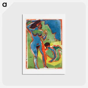 アートポストカード-Bathing Women - Moritzburg
 - イェール大学アートギャラリー Postcard.
