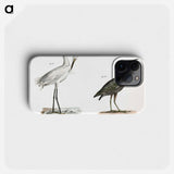 White-crested Heron (Ardea candidissima) 188. Green Heron or Poke (Ardea virescens) illustration from Zoology of New York by - ニューヨークの動物学 Phone Case.