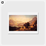 アートポストカード-Bernese Alps, as Seen near Kusmach - アルバート ビアスタット Postcard.