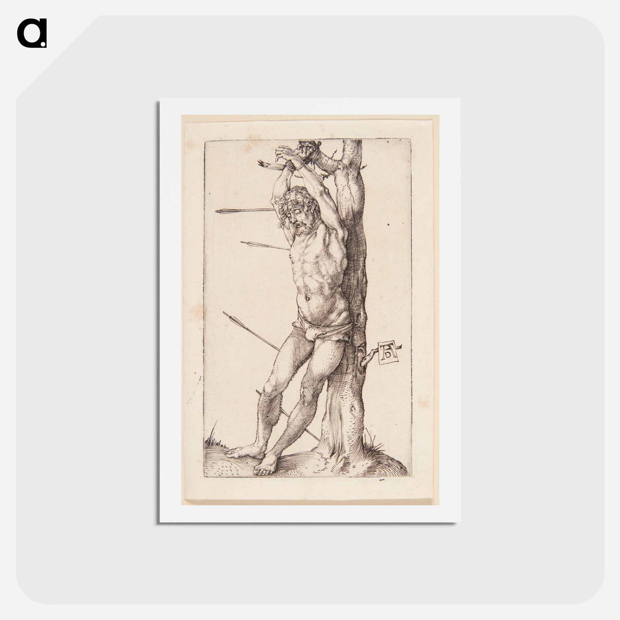 アートポストカード-Saint Sebastian - アルブレヒト デューラー Postcard.