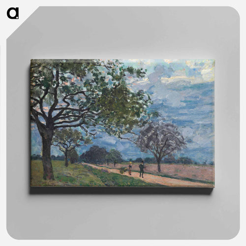 The Road from Versailles to Louveciennes - アルフレッド シスレー Canvas.