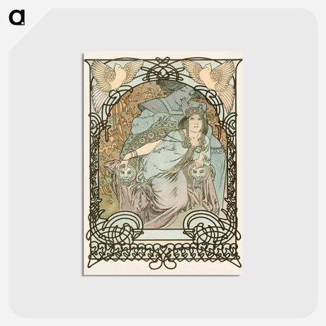 アートポストカード-Ilsee, Princesse de Tripoli - アルフォンス ミュシャ Postcard.