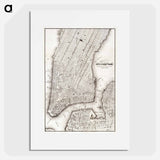 Map of the city of New York - アンティーク地図 Poster.