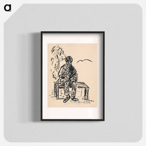 アートポスター-Boy seated on a bench - アーノルド ピーター ワイズ クビンチャン Poster.