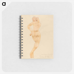 アートメモ帳-Rear View of Nude Female Figure in Action - オーギュスト ロダン Memo.