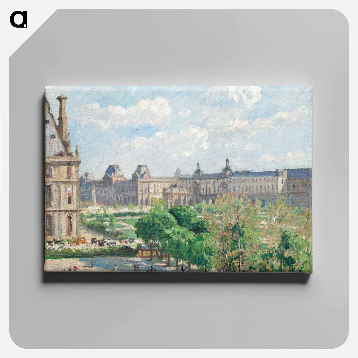 Place du Carrousel, Paris - Camille Pissarro Canvas.