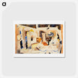アートポストカード-Lulu and Alva Schön at Lunch - チャールズ デムス Postcard.
