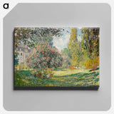 Landscape: The Parc Monceau - Claude Monet Canvas.