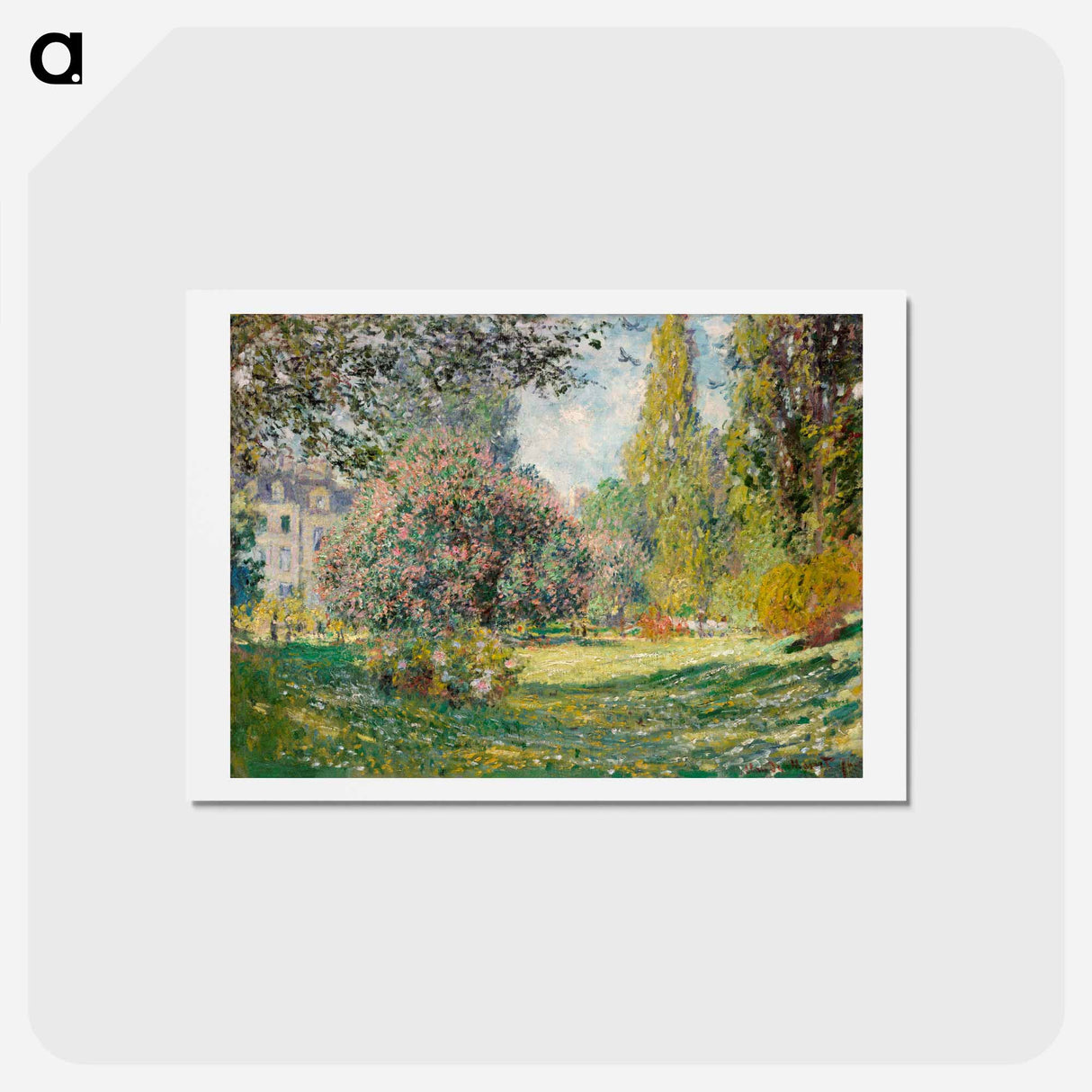 Landscape: The Parc Monceau - クロード モネ Postcard.